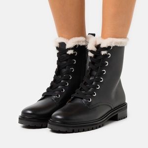 LAST CHANCE Kate Spade Jemma Leather Booties Combat Size 8 New In Box